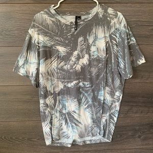 Joes Jeans Palm Leaf Print Short Sleeve Shirt